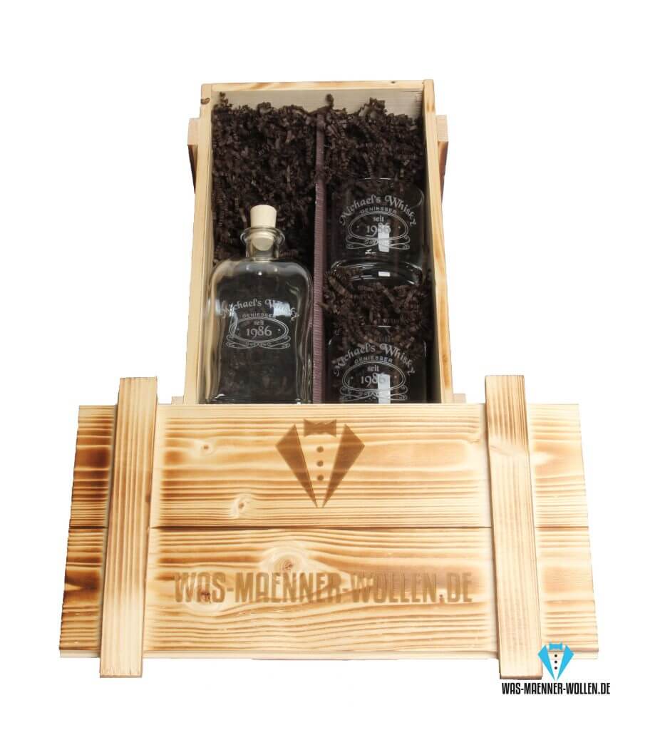 Whisky-Set personalisierte Geschenke für Männer Karaffe und Gläser 3
