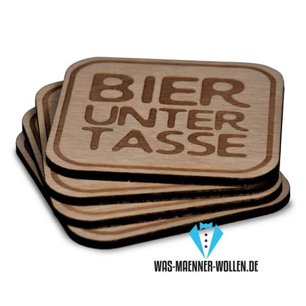 Lustige Holzbierdeckel - Geschenke zu Einweihung