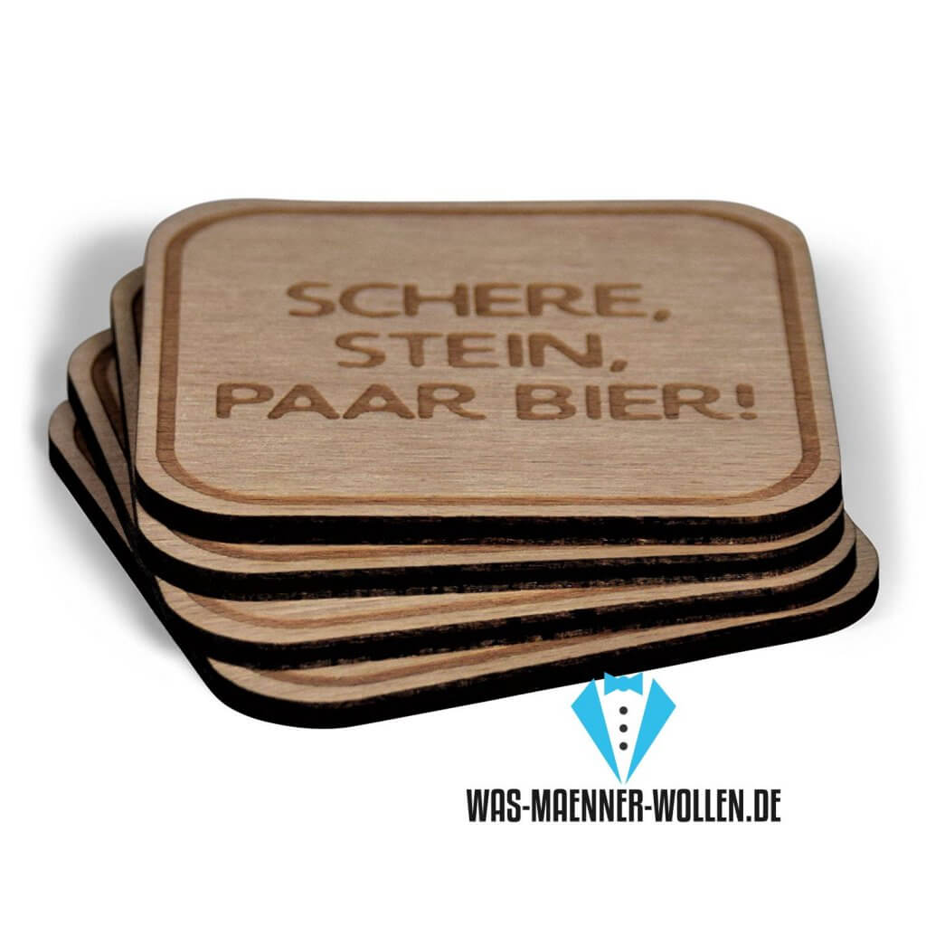 Lustige Holzbierdeckel