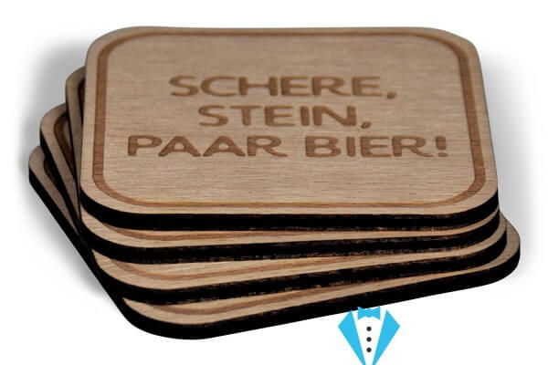 Lustige Holzbierdeckel