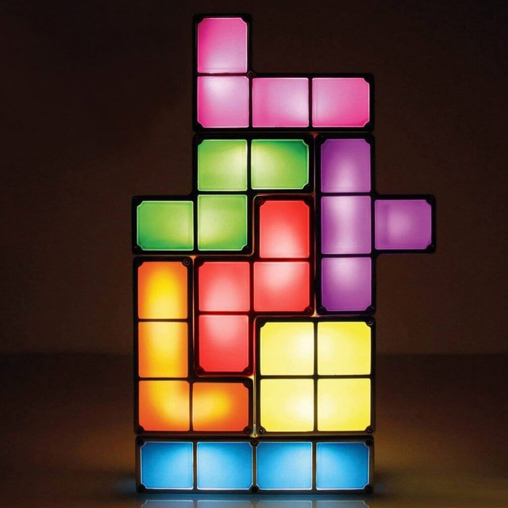 Nerd Geschenke - Die besten Gadgets für Geeks - Tetris Lampe - Dekoration im Retro Design - Gaming Licht