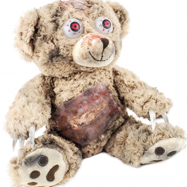 Zombie Teddy kaufen Geschenk für Horror Fans - Teddybär, Kuscheltier, Plüschtier, Stofftier - 25 cm 1