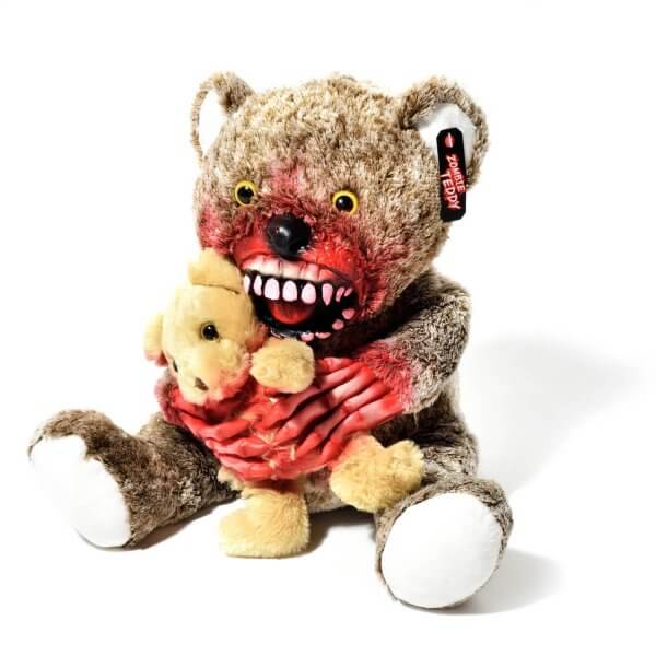 Zombie Teddy kaufen Geschenk für Horror Fans - Teddybär, Kuscheltier, Plüschtier, Stofftier - Knochen Hände mit kleinem 3