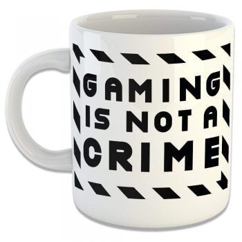 Gaming is not a crime Nerdige Tasse Becher für Gamer Lustige Tassen - coole ausgefallene witzige außergewöhnliche Bürotasse