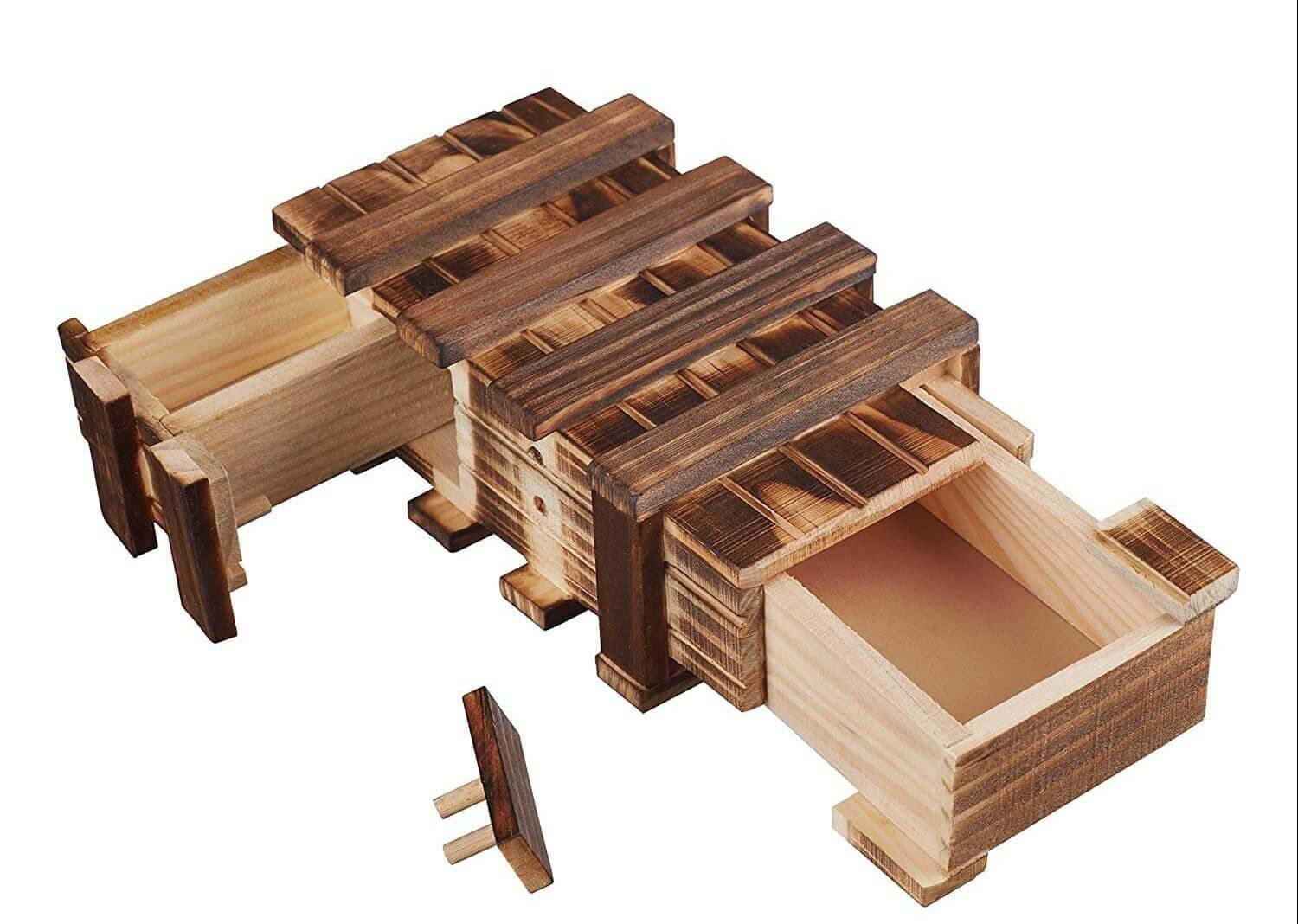 Geldgeschenk Holzbox mit Geheimfach - Geschenke aus Holz für Männer - Geheimfachbox - Geld verschenken - bestes Geldgeschenk