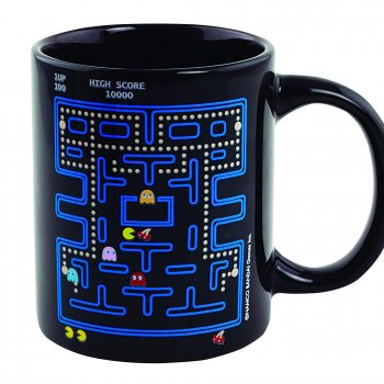 PacMan Nerdige Tasse Becher für Gamer Lustige Tassen - coole ausgefallene witzige außergewöhnliche Bürotasse