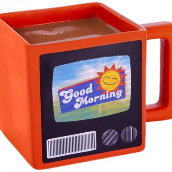 Retro TV Good Morning Becher Lustige Tassen - coole ausgefallene witzige außergewöhnliche Bürotasse