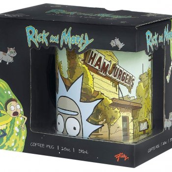 Rick and Morty Hamburger Lustige Tassen - coole ausgefallene witzige außergewöhnliche Bürotasse