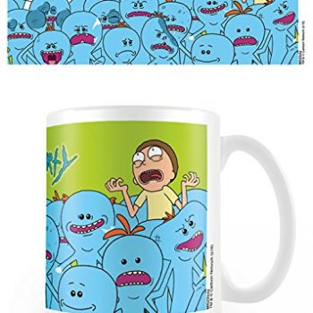 Rick and Morty Meeseeks Terror Lustige Tassen - coole ausgefallene witzige außergewöhnliche Bürotasse