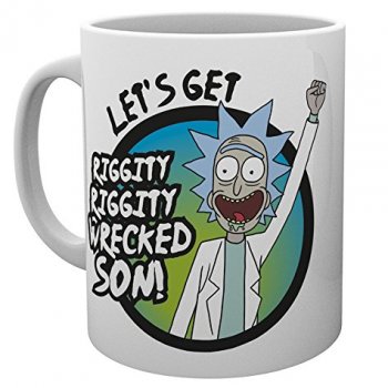 Rick and Morty Riggity Wrecked Lustige Tassen - coole ausgefallene witzige außergewöhnliche Bürotasse