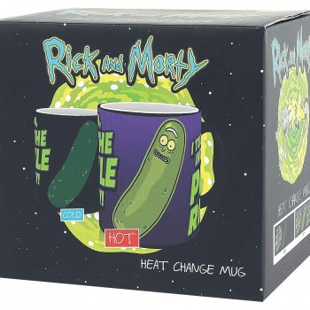 Rick and Morty Thermoeffekt Tasse Pickle Rick Lustige Tassen - coole ausgefallene witzige außergewöhnliche Bürotasse