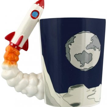 Weltraumrakete besonderer Kaffeebecher Lustige Tassen - coole ausgefallene witzige außergewöhnliche Bürotasse