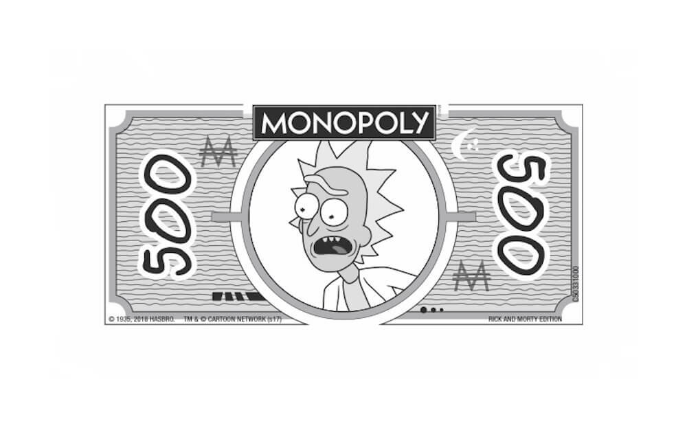 Monopoly Rick and Morty Edition Geld