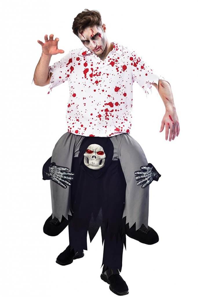 103 Carry Me Kostüm Sensenmann der Tod Huckepack Kostüm Sensenmann Verkleidung Fabelwesen Piggyback Ride On auf Schultern Faschings Karneval Kostüm Halloween Junggesellenabschied