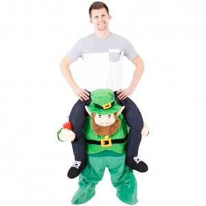 108 Carry Me Kostüm Leprechaun Huckepack Kostüm irischer Kobold Monster Verkleidung Fabelwesen Piggyback Ride On auf Schultern Faschings Karneval Kostüm Halloween JGA Carry Me Bestseller