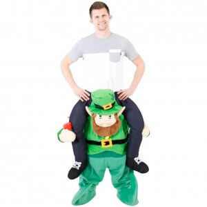 108 Carry Me Kostüm Leprechaun Huckepack Kostüm irischer Kobold Monster Verkleidung Fabelwesen Piggyback Ride On auf Schultern Faschings Karneval Kostüm Halloween JGA Carry Me Bestseller