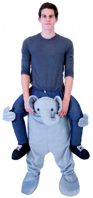 12 Huckepack Elefante Huckepack Kostüm Elefanten Tierkostüm Tierkostüm Piggyback Ride On auf dem Rücken Kostüm Faschings Geschenk Karneval Kostüm