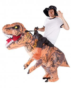 123 Carry Me Kostüm Bestes Carry Me Dino Huckepack Kostüm aufblasbarer Dino T-Rex Verkleidung Fabelwesen Piggyback Ride On auf den Schultern Faschings Karneval Kostüm Halloween JGA