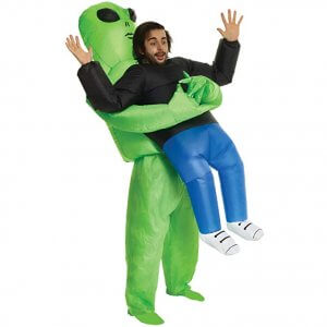 132 Carry Me Kostüm aufblasbares Alien Huckepack Kostüm Ausserirdische Verkleidung Fabelwesen Piggyback Ride On auf den Schultern Kostüm Faschings Karneval Kostüm Halloween JGA