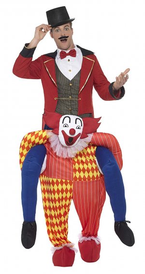 143 Carry Me Kostüm Clown Huckepack Kostüm Clowns Verkleidung Fabelwesen Piggyback Ride On auf den Schultern Kostüm Faschings Karneval Halloween Fastnacht JGA Carry Me Bestseller