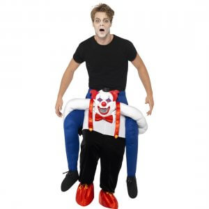 145 Carry Me Kostüm böser Clown Huckepack Kostüm Clowns Verkleidung Fabelwesen Piggyback Ride On auf den Schultern Faschings Karneval Kostüm Halloween Fastnacht JGA Carry Me Bestseller