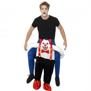 145 Carry Me Kostüm böser Clown Huckepack Kostüm Clowns Verkleidung Fabelwesen Piggyback Ride On auf den Schultern Faschings Karneval Kostüm Halloween Fastnacht JGA Carry Me Bestseller
