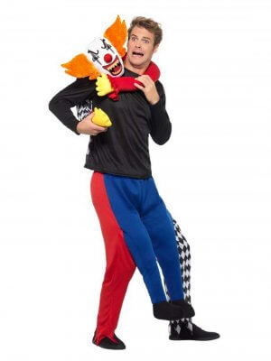 149 Carry Me Kostüm böser Clown von Hinten Huckepack Kostüm Clowns Verkleidung Fabelwesen Piggyback Ride On auf den Kostüm Faschings Karneval Kostüm Halloween JGA Carry Me Bestseller