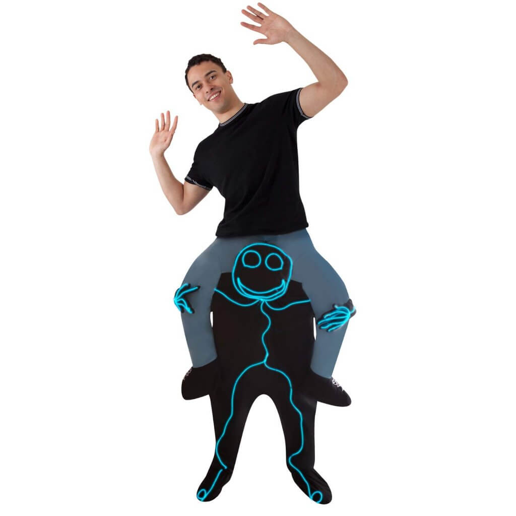 157 Carry Me Kostüm Comic Lichtfigur Huckepack Kostüm ausgefallene Figur Verkleidung Fabelwesen Ride On auf den Schultern Kostüm Faschings Karneval Kostüm JGA