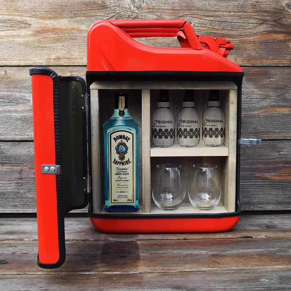 20l Kanister Bar Rot Das ginversteck Aus Retro-Benzinkanistern