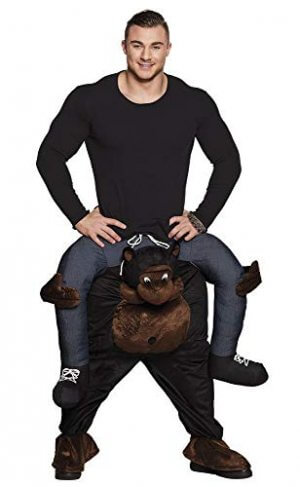 27 Huckepack starker Gorilla Kostüm Affen Verkleidung Tierkostüm Piggyback Ride On auf den Schultern Kostüm Faschings Geschenk Karneval Kostüm Halloween Fastnacht