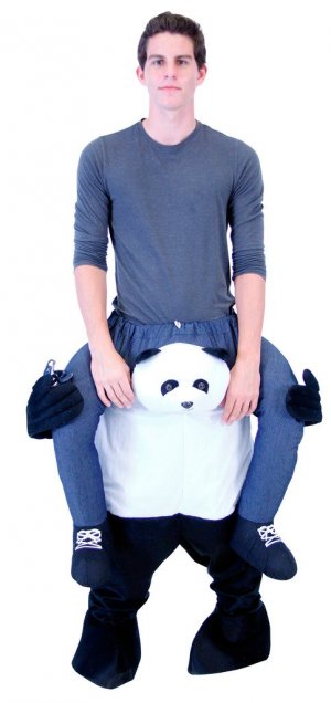 31 Huckepack Panda Kostüm Panda Verkleidung Tierkostüm Piggyback Ride On auf den Schultern Kostüm Faschings Geschenk Karneval Kostüm Halloween Rosenmontag Rathaussturm Kostüme