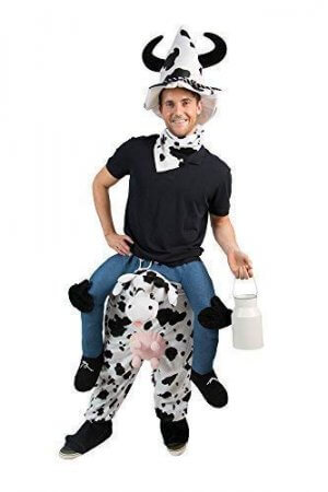 58 Carry Me Kostüm lustiges Kuh Huckepack Kostüm Kuh Verkleidung Tierkostüm Piggyback Ride On auf den Schultern Kostüm Faschings Karneval Kostüm Halloween JGA Junggesellenabschied
