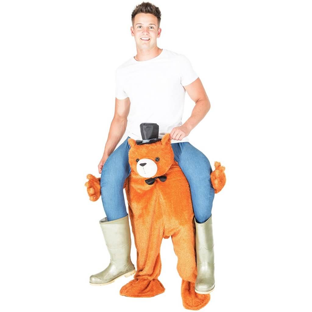 6 Carry Me Bär Teddy Piggyback Ride On auf dem Rücken Faschings Geschenk Rosenmontag Kostüm