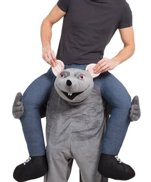74 Carry Me Kostüm Ratte Huckepack Kostüm Ratte Verkleidung Tierkostüm Piggyback Ride On auf den Schultern Kostüm Faschings Karneval Kostüm Halloween JGA Junggesellenabschied