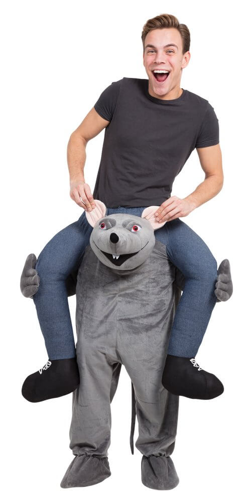 74 Carry Me Kostüm Ratte Huckepack Kostüm Ratte Verkleidung Tierkostüm Piggyback Ride On auf den Schultern Kostüm Faschings Karneval Kostüm Halloween JGA Junggesellenabschied