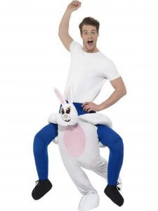 75 Carry Me Kostüm Hase Huckepack Kostüm Hase Verkleidung Tierkostüm Piggyback Ride On auf den Schultern Faschings Geschenk Karneval Kostüm Halloween JGA Junggesellenabschied