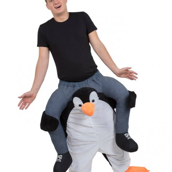 77 Carry Me Kostüm Pinguin Huckepack Kostüm Pinguin Verkleidung Tierkostüm Piggyback Ride On auf den Schultern Faschings Karneval Kostüm Halloween JGA Junggesellenabschied
