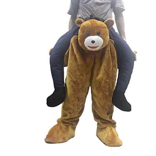 8 Huckepack Bär Kostüm Teddybär Tierkostüm Piggyback Ride On auf dem Rücken Kostüm Faschings Geschenk Karneval Kostüm