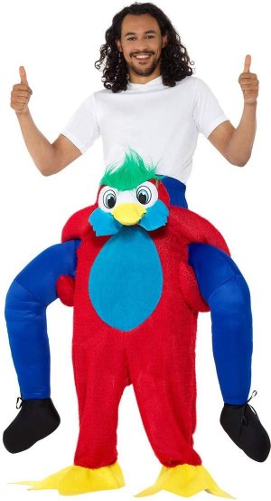 84 Carry Me Kostüm Papagei Huckepack Kostüm Papagei Verkleidung Tierkostüm Piggyback Ride On auf den Schultern Faschings Karneval Kostüm Halloween JGA Junggesellenabschied