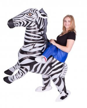 86 Carry Me Kostüm Zebra Huckepack Kostüm Zebra Verkleidung Tierkostüm Piggyback Ride On auf den Schultern Faschings Karneval Kostüm Halloween Fastnacht JGA Junggesellenabschied