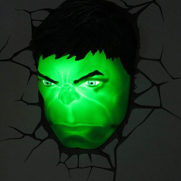 Superhelden 3D Wandleuchten – Optisch ein Highlight - Hulk 2