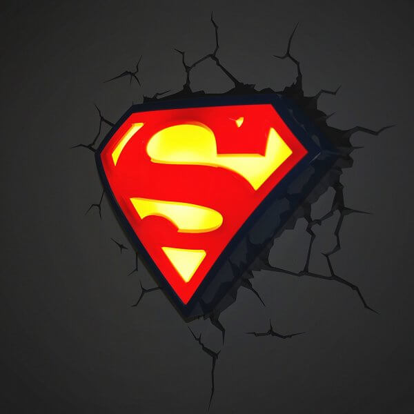 Superhelden 3D Wandleuchten – Optisch ein Highlight - Superman 2