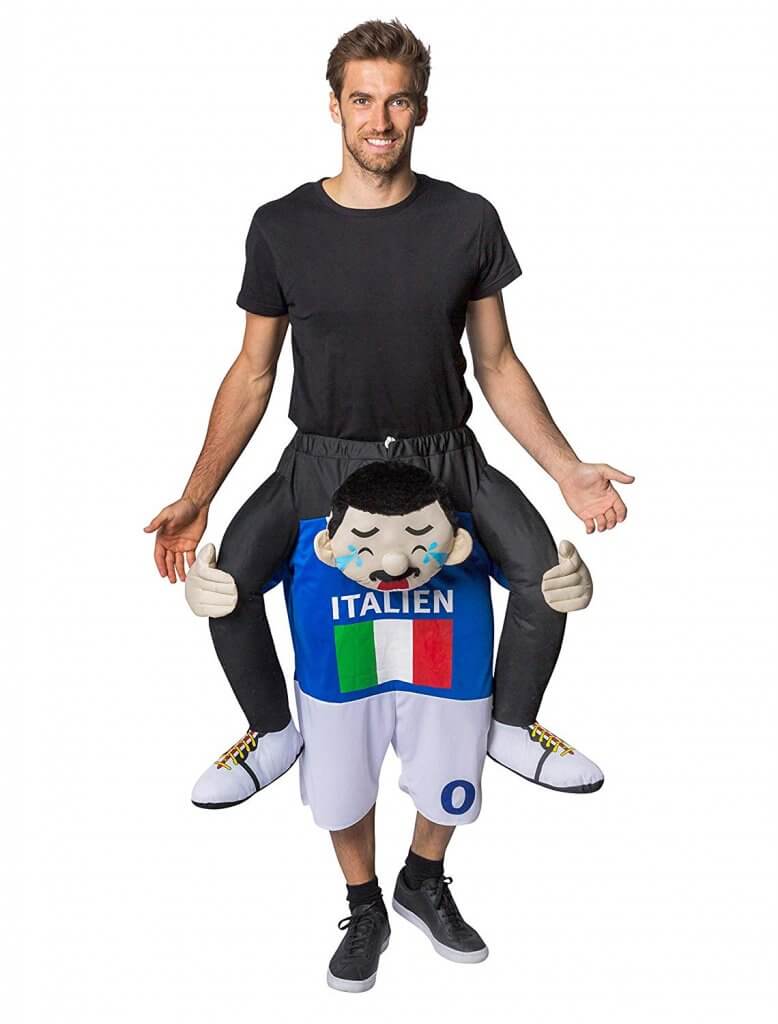 243 Carry Me Kostüm vom Wrestler gehalten Verkleidung Fabelwesen Piggyback Ride On auf den Schultern Faschings Karneval Kostüm Halloween JGA DIY