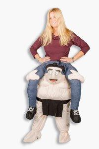 245 Carry Me Kostüm Lift Me Up Sumo Wrestling Verkleidung Piggyback Ride On auf den Schultern Faschings Karneval Kostüm Halloween Junggesellenabschied DIY