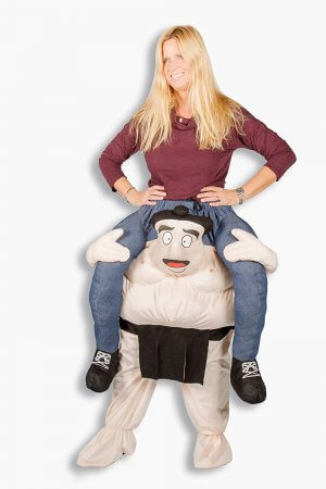 245 Carry Me Kostüm Lift Me Up Sumo Wrestling Verkleidung Piggyback Ride On auf den Schultern Faschings Karneval Kostüm Halloween Junggesellenabschied DIY
