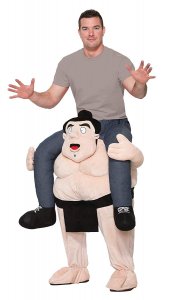 248 Carry Me Kostüm Lift Me Up Sumo Wrestler Verkleidung Piggyback Ride On auf den Schultern Faschings Karneval Kostüm Halloween Junggesellenabschied DIY