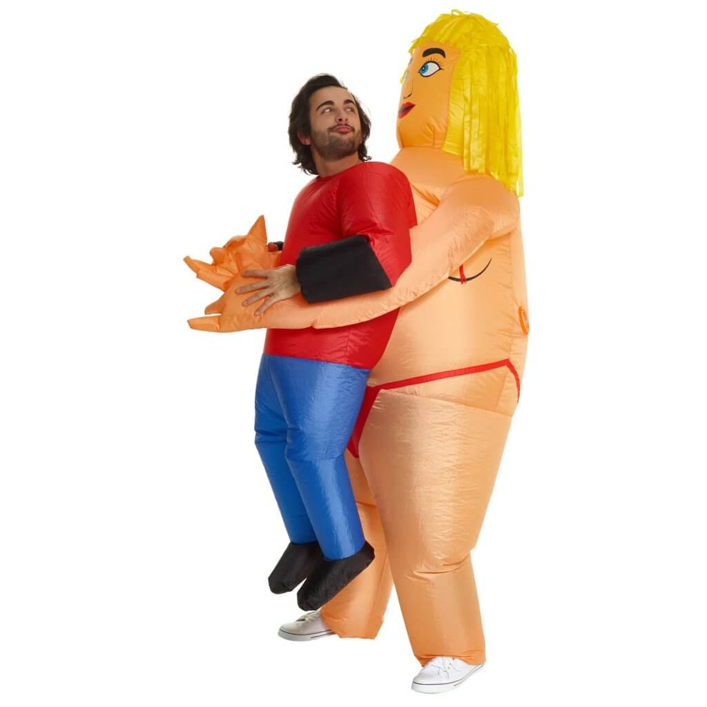 251 Carry Me Kostüm lift me up Stripperin Verkleidung Piggyback Ride On auf den Schultern Stangentänzerin Faschings Karneval Kostüm Halloween Junggesellenabschied DIY