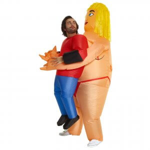 251 Carry Me Kostüm lift me up Stripperin Verkleidung Piggyback Ride On auf den Schultern Stangentänzerin Faschings Karneval Kostüm Halloween Junggesellenabschied DIY