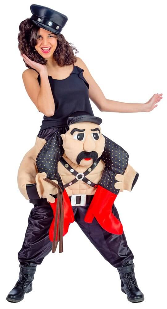 252 Carry Me Kostüm Sado Maso Sklave Slave Verkleidung Piggyback Ride On auf den Schultern Faschings Karneval Kostüm Halloween Junggesellenabschied DIY