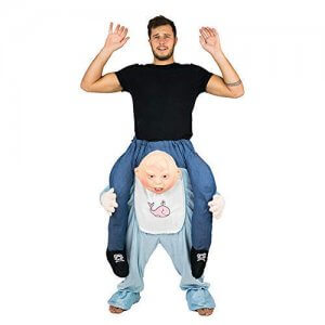 255 Carry Me Kostüm Riesenbaby Verkleidung Piggyback Ride On auf den Schultern Baby Faschings Karneval Kostüm Halloween Junggesellenabschied DIY